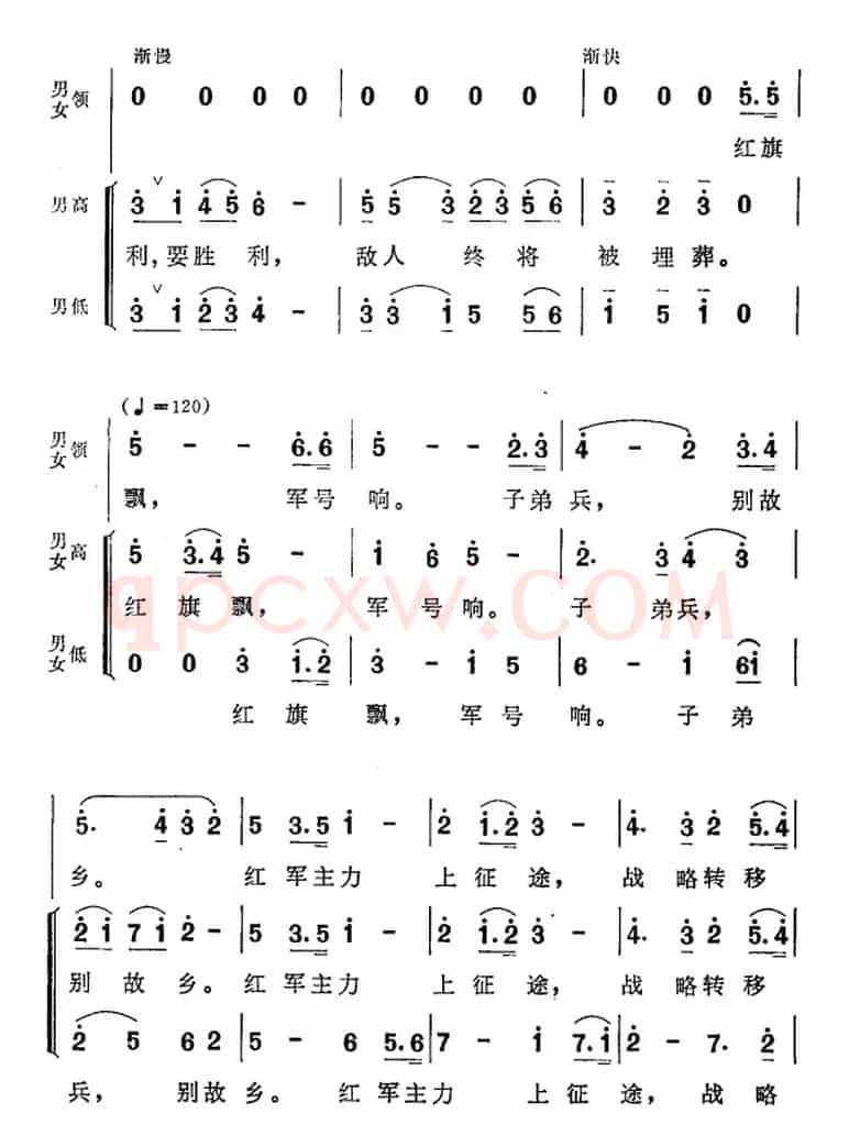 告别（表演大合唱《红军不怕远征难》选曲）