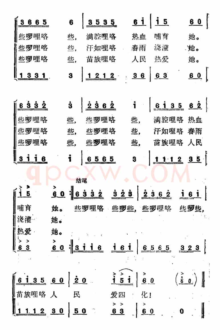 苗族人民爱四化 