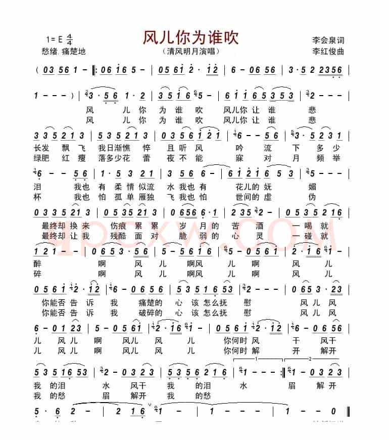 风儿你为谁吹