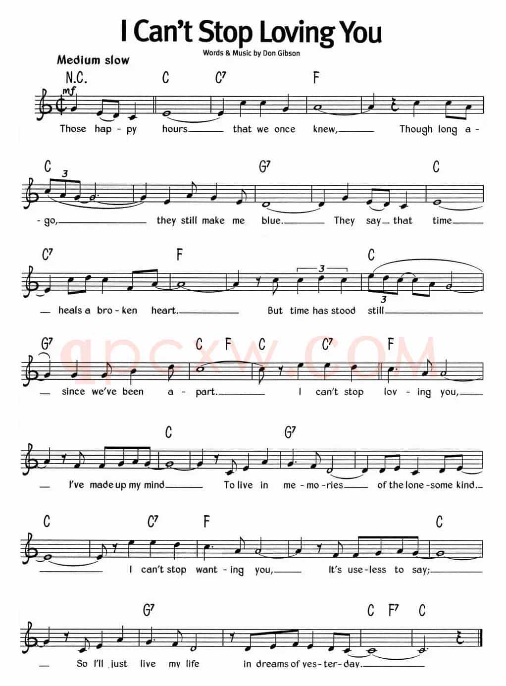 蓝调音乐：I Can't Stop Loving You