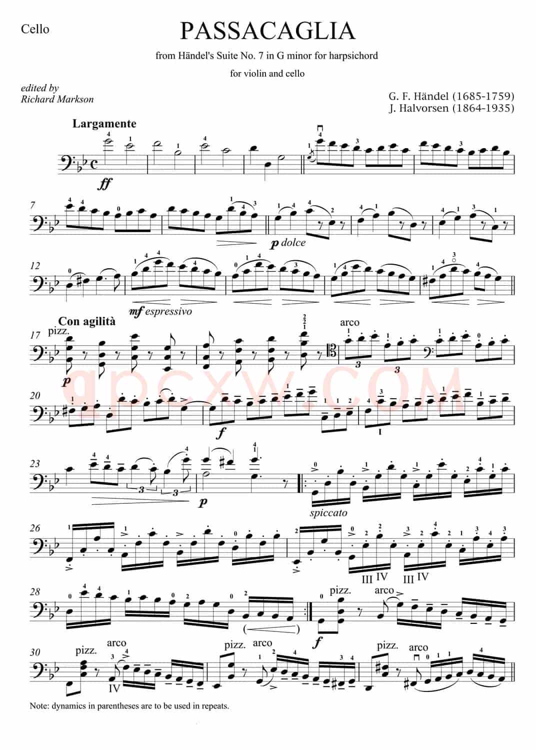 Passacaglia 帕萨卡利亚（大提琴）