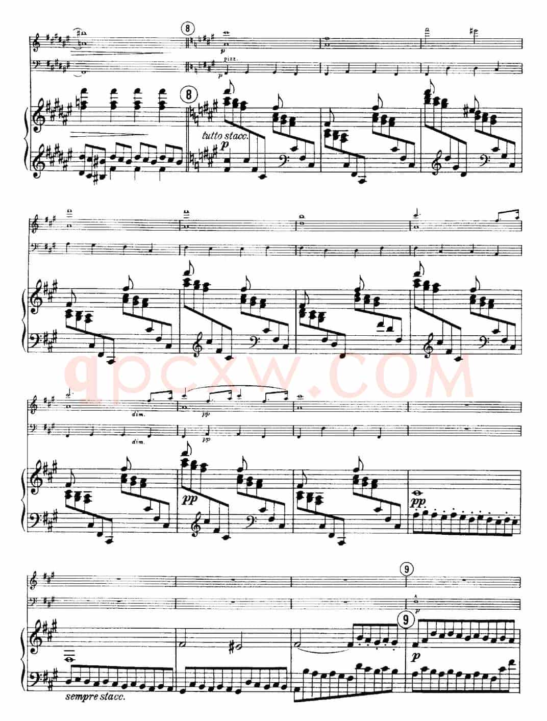 Franck《Piano Trio Op.1 No.1,F-sharp minor》(Ⅰ、小提琴+大提琴+钢琴伴奏)