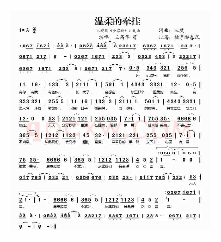 温柔的牵挂（电视剧《全家福》片尾曲）