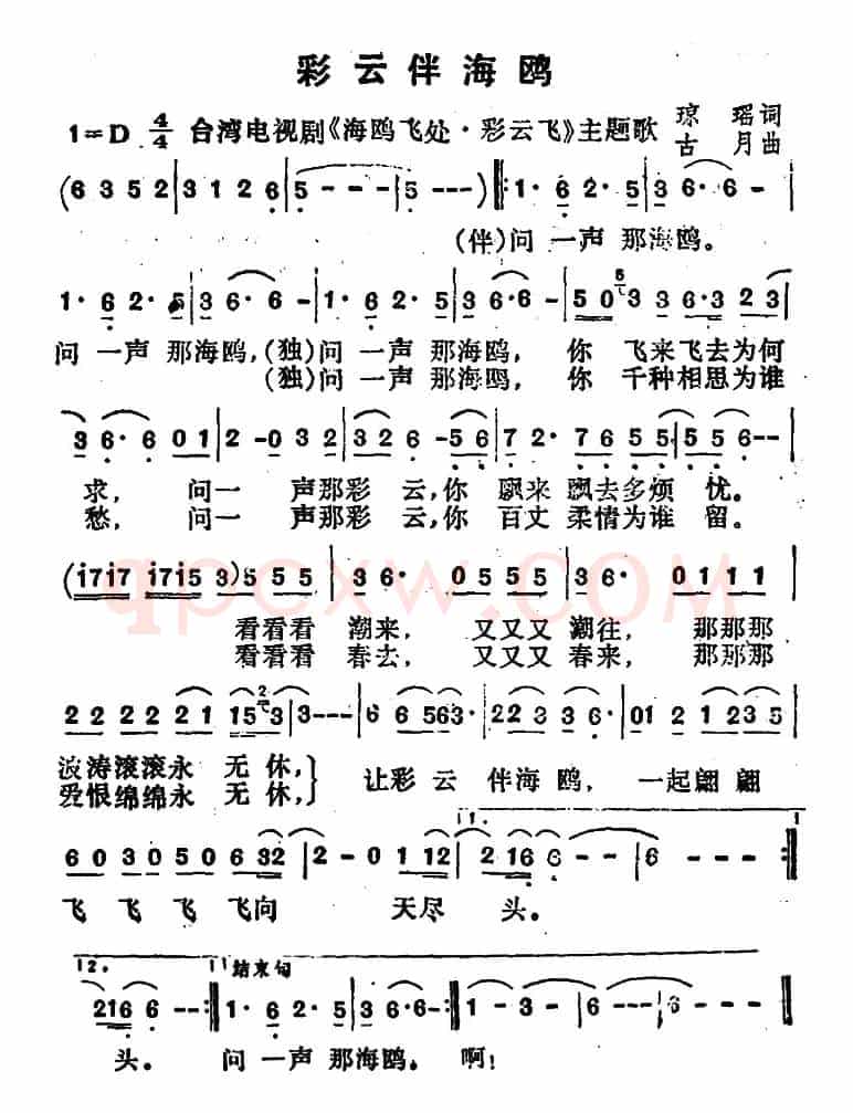 彩云伴海鸥(电视剧《海鸥飞处彩云飞》片尾曲)
