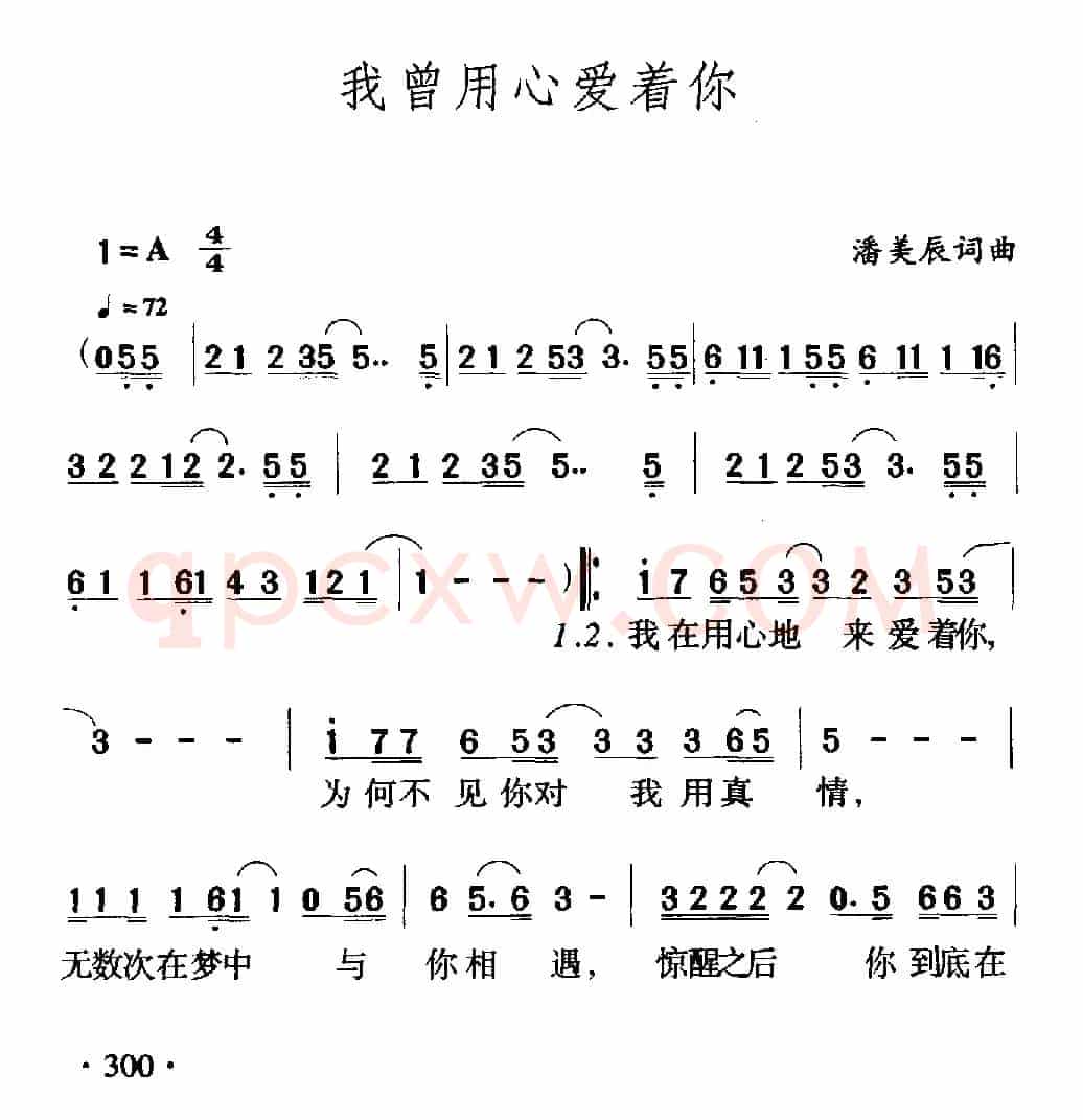 我曾用心爱着你