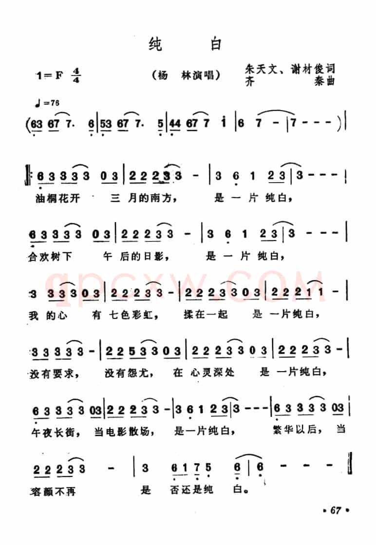 纯白