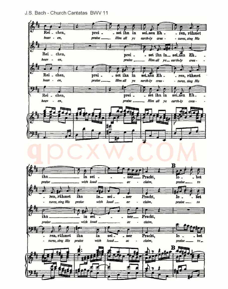 Lobet Gott in Seinen Reicben(颂扬上帝)