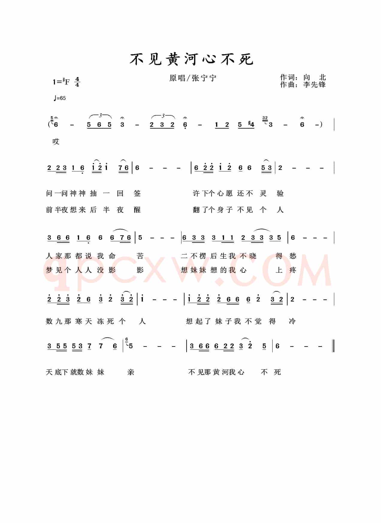 不见黄河心不死（演唱/张宁宁）
