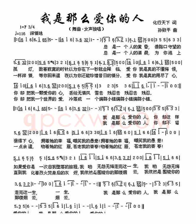 我是那么爱你的人