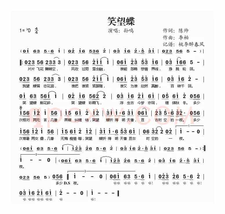 笑望蝶