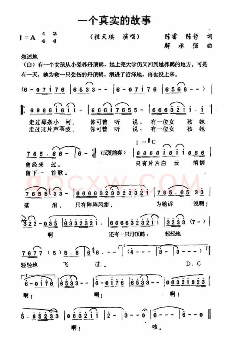 一个真实的故事(4个版本)
