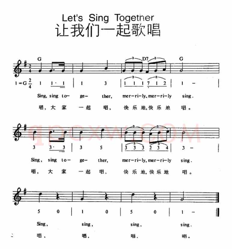 Let s Sing Together（让我们一起歌唱）