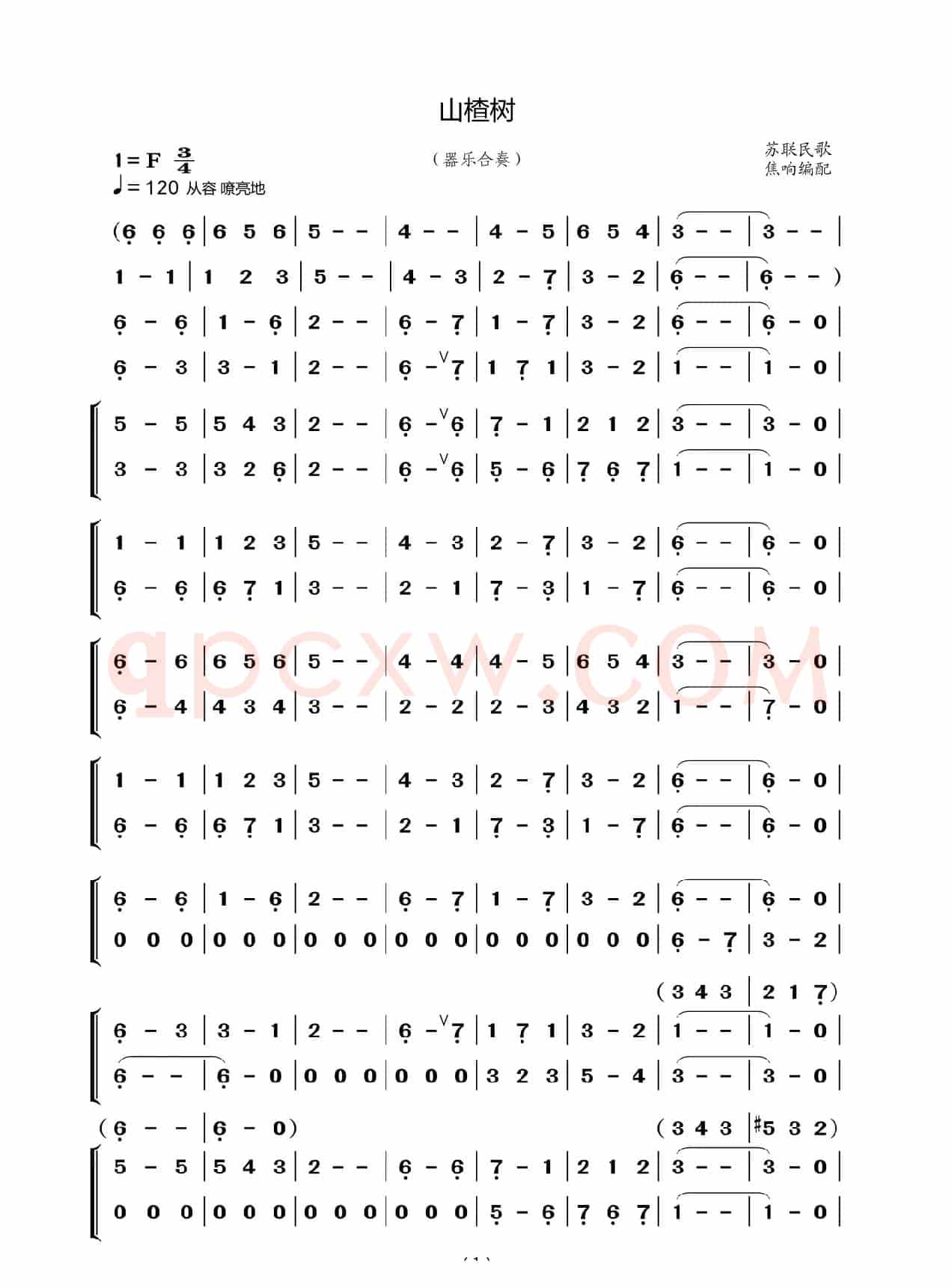 山楂树 （器乐合奏）