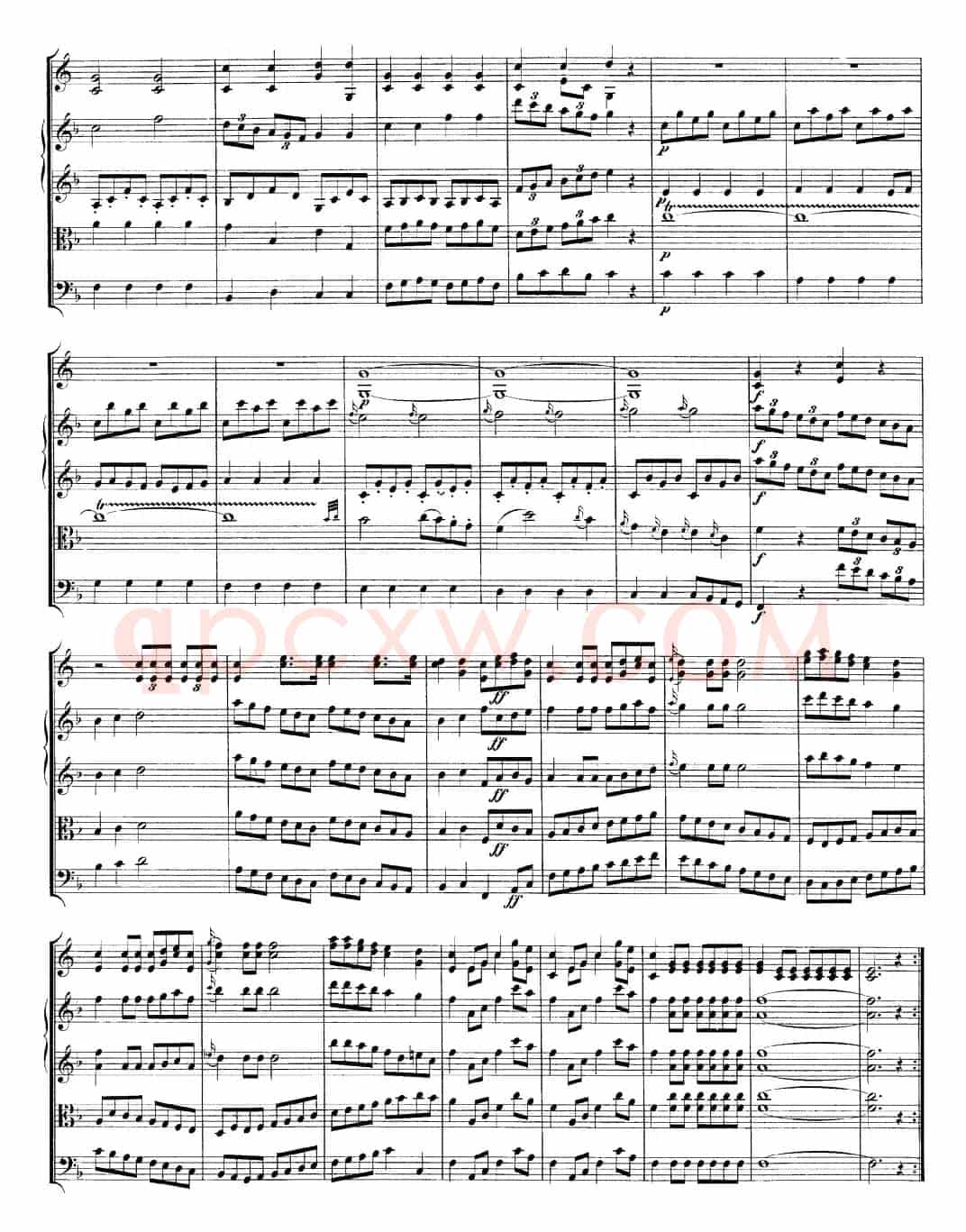 Mozart《A Musical Joke，K.522》（总谱）