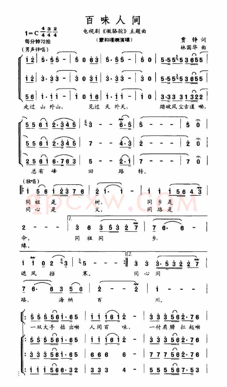 百味人生（电视剧《徽骆驼》主题曲）