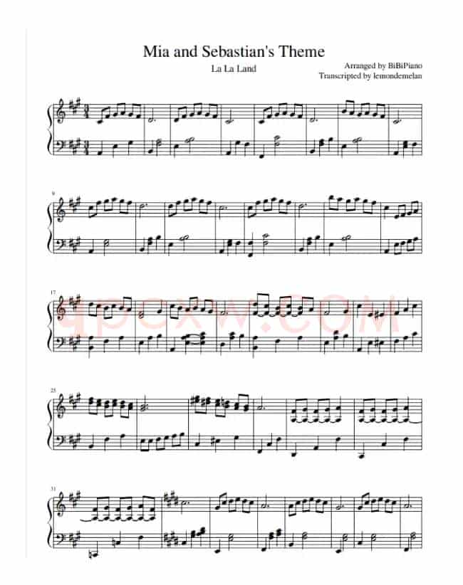 Mia and Sebastian's Theme【《爱乐之城(La La Land)》插曲】(BiBiPiano钢琴版)