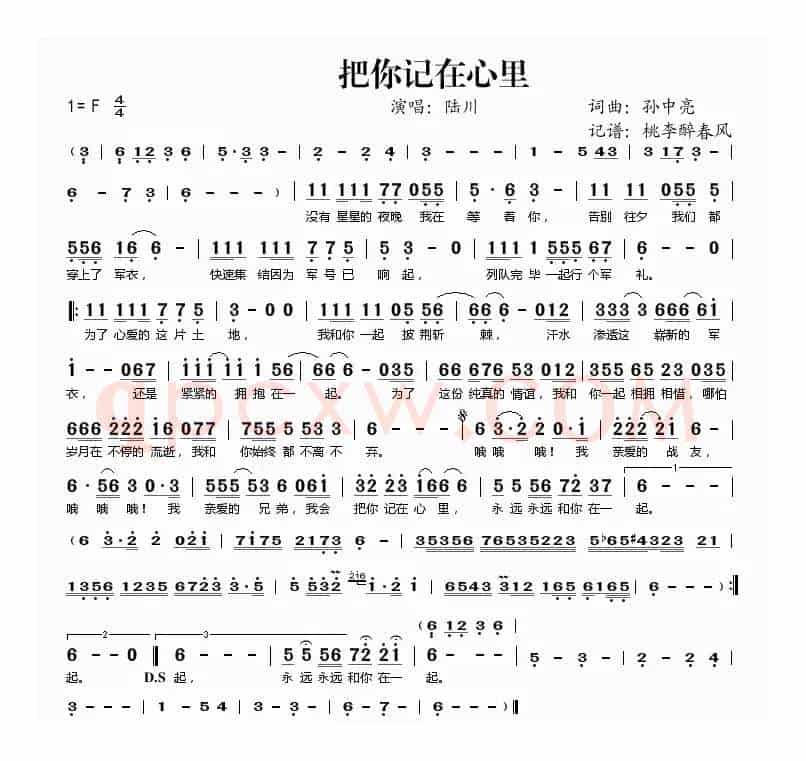 把你记在心里