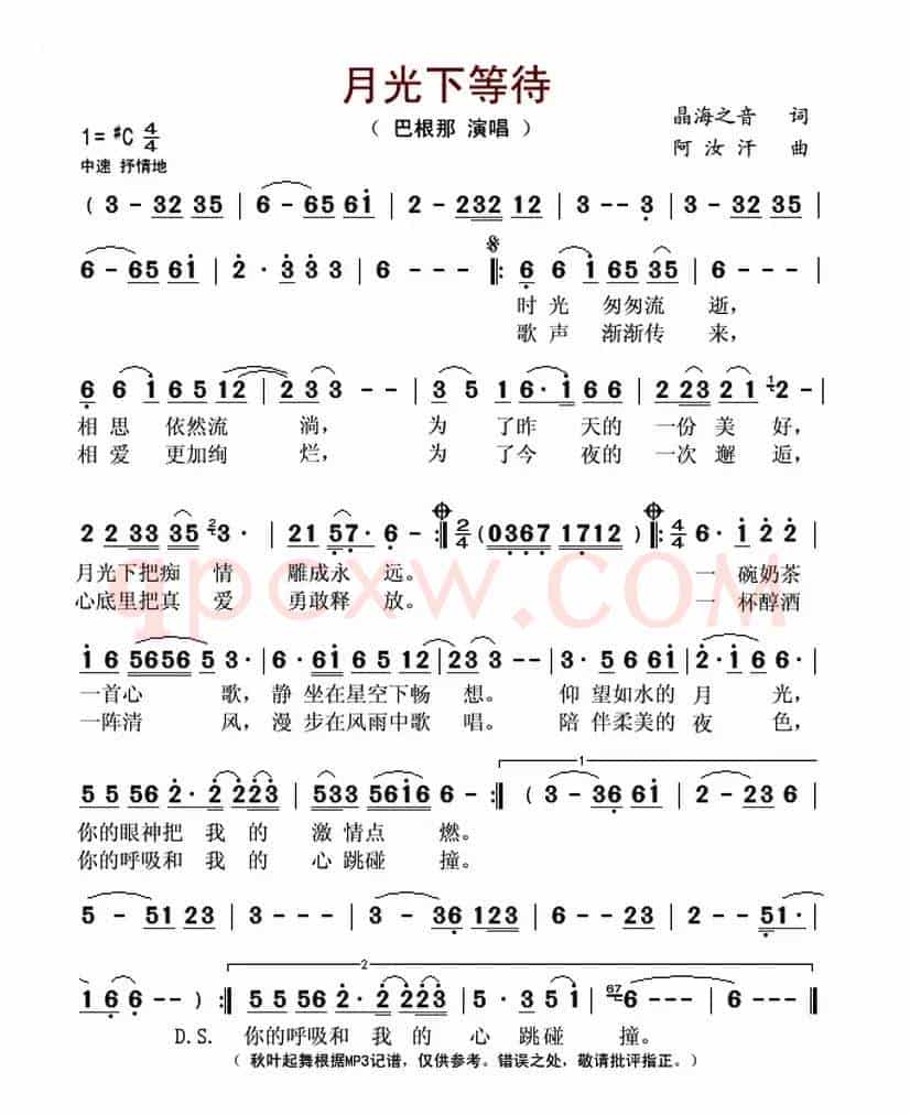月光下等待