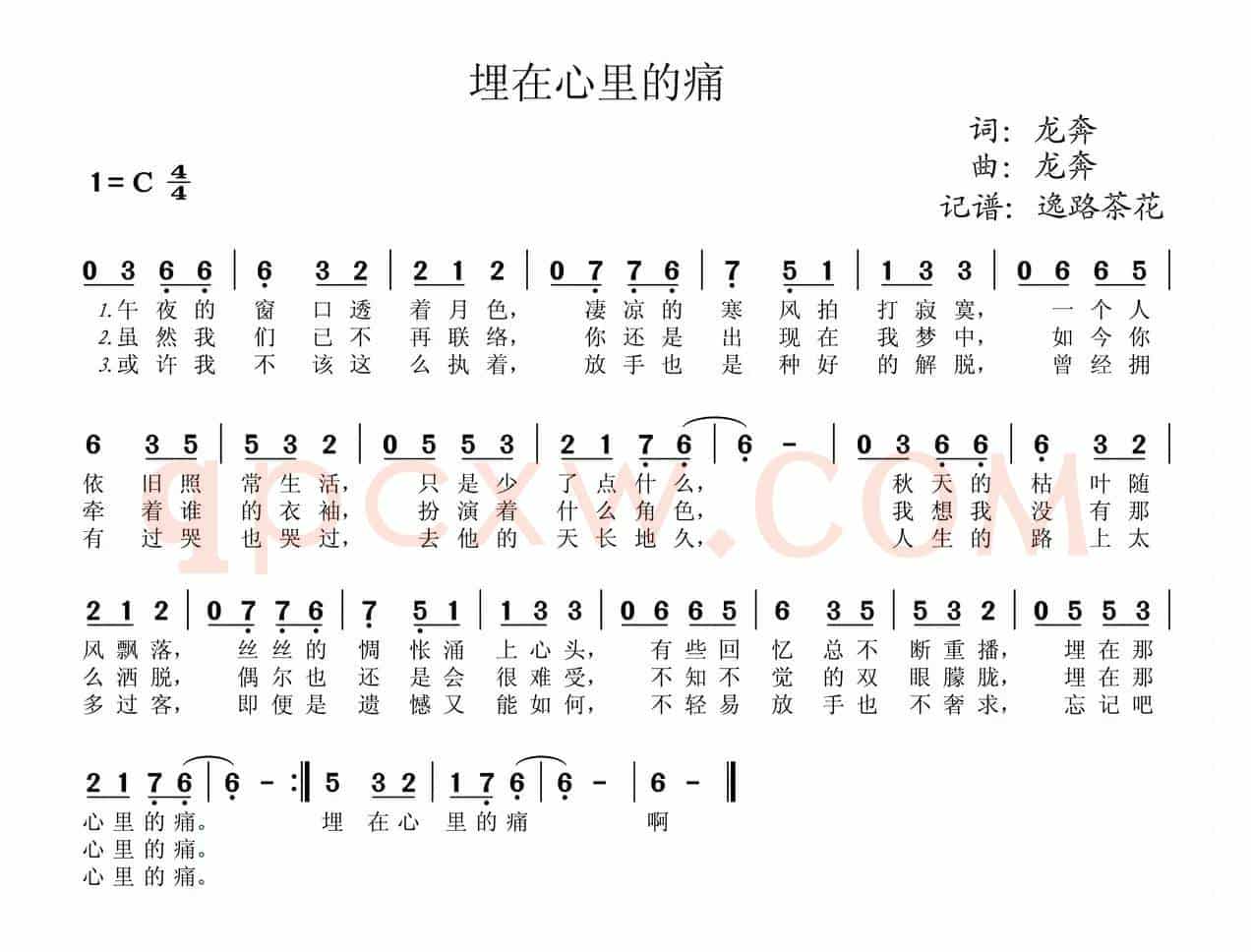 埋在心里的痛