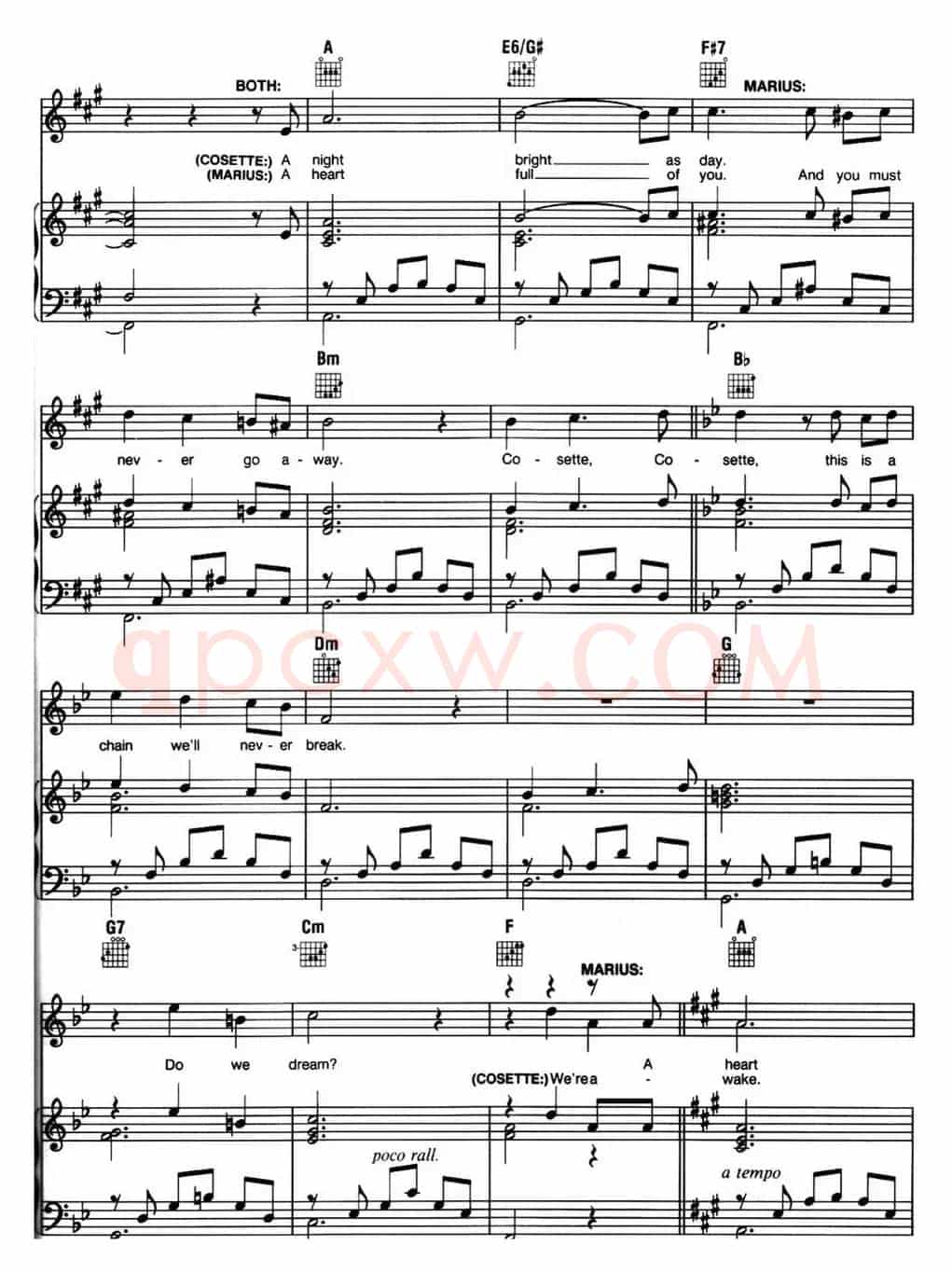 A Heart Full of Love(音乐剧《悲惨世界》(Les Miserables)选曲、正谱 )