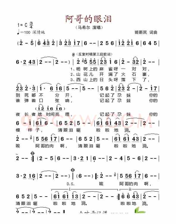 阿哥的眼泪