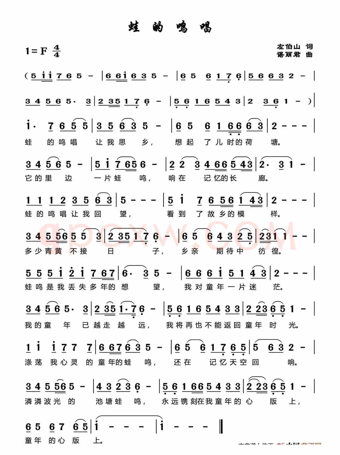 蛙的鸣唱
