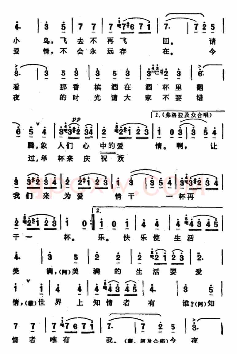 [意] 饮酒歌（歌剧《茶花女》选曲 ）
