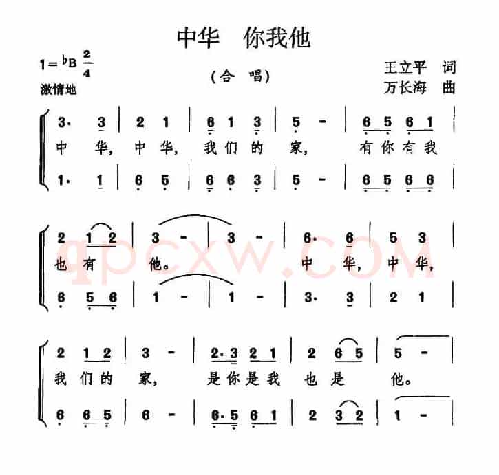 中华 你我他
