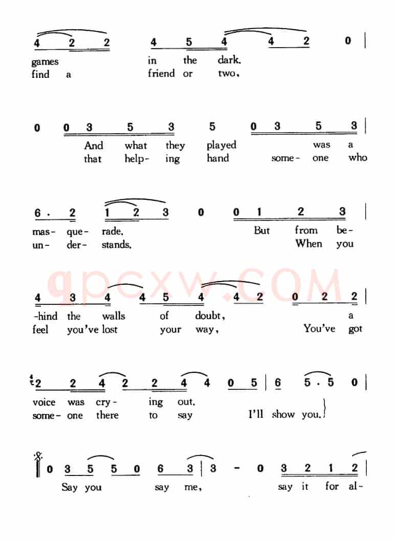 [美]Say You Say Me（说你说我）