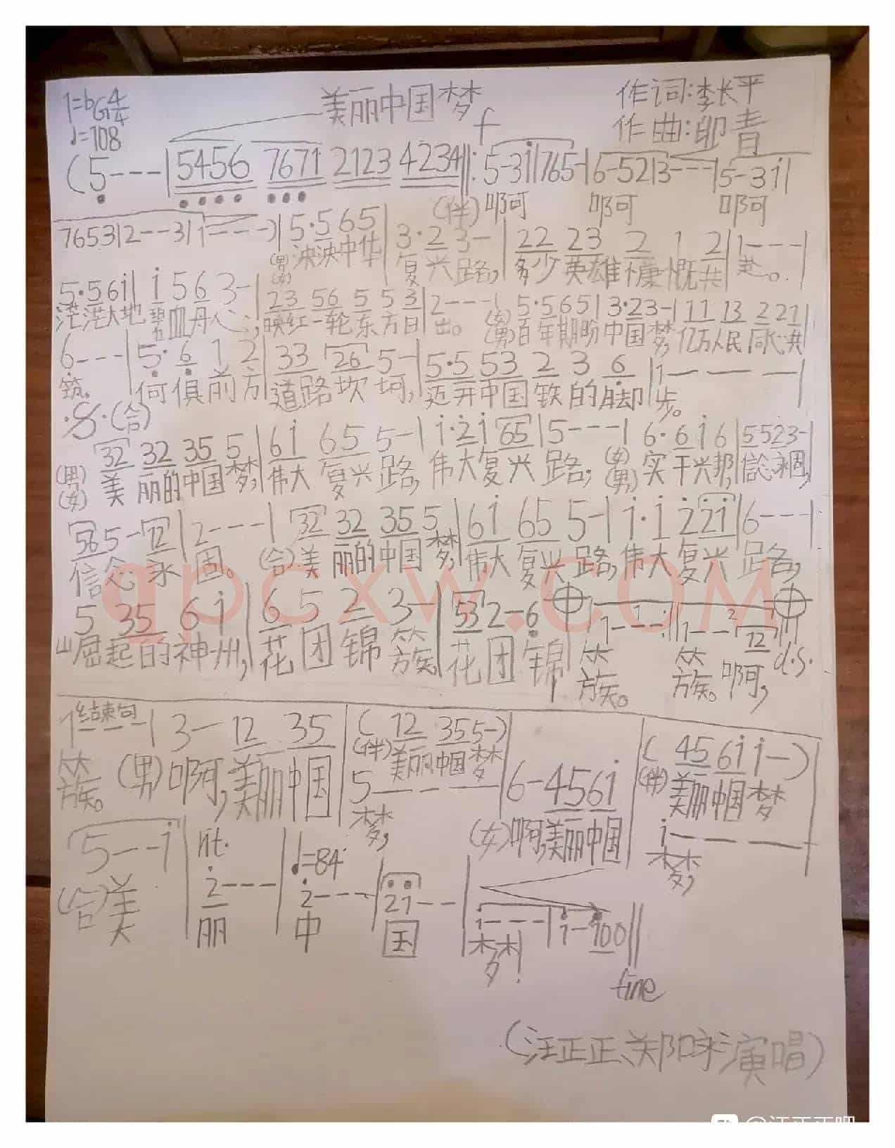 美丽中国梦（李长平词 印青曲）