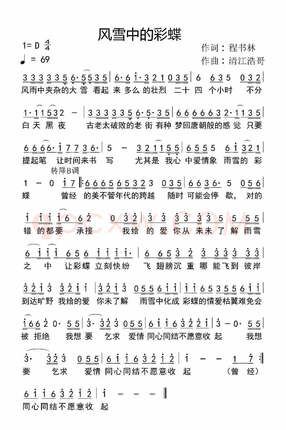 风雪中的彩蝶