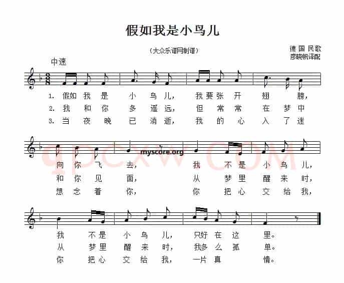 [德]假如我是小鸟儿