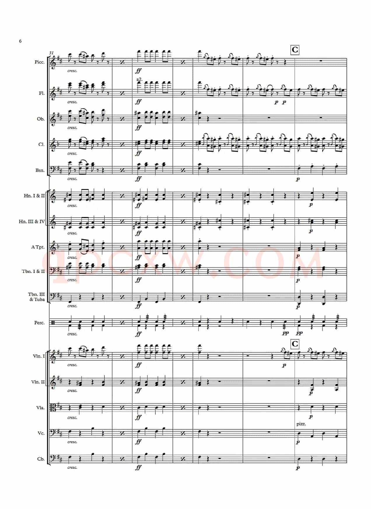 《拉德斯基进行曲》总谱（配器：Leopold Weninger）