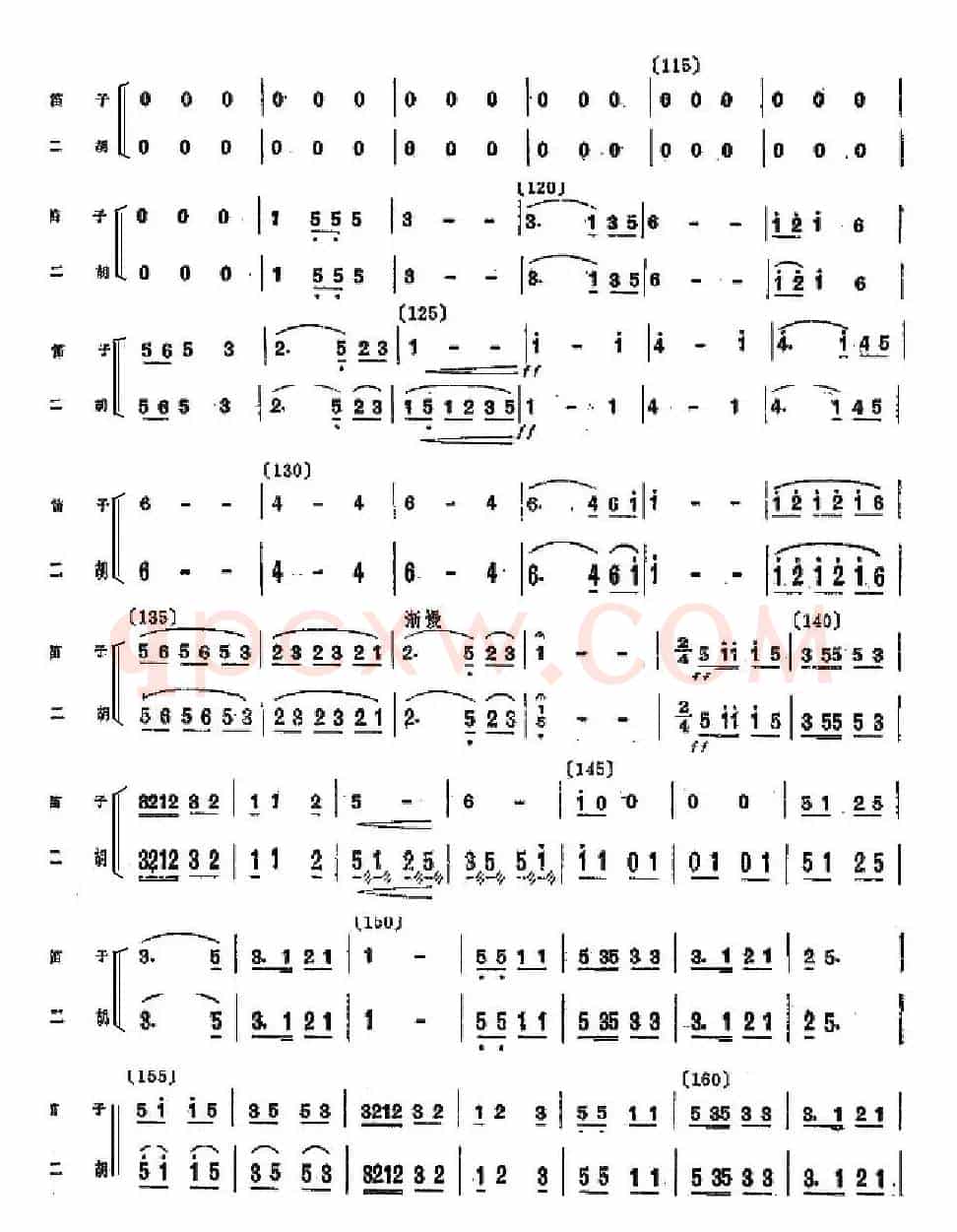 壮锦献给毛主席（笛子二胡曲）