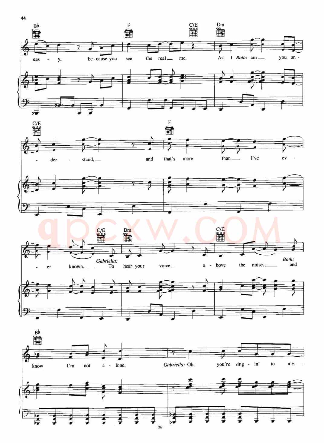 [美]You Are the Music in Me (Sharpay Version)（正谱）