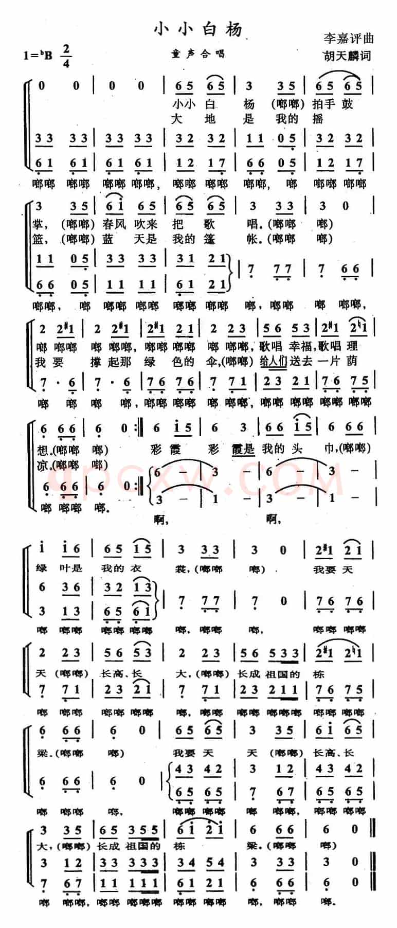 小小白杨（合唱）