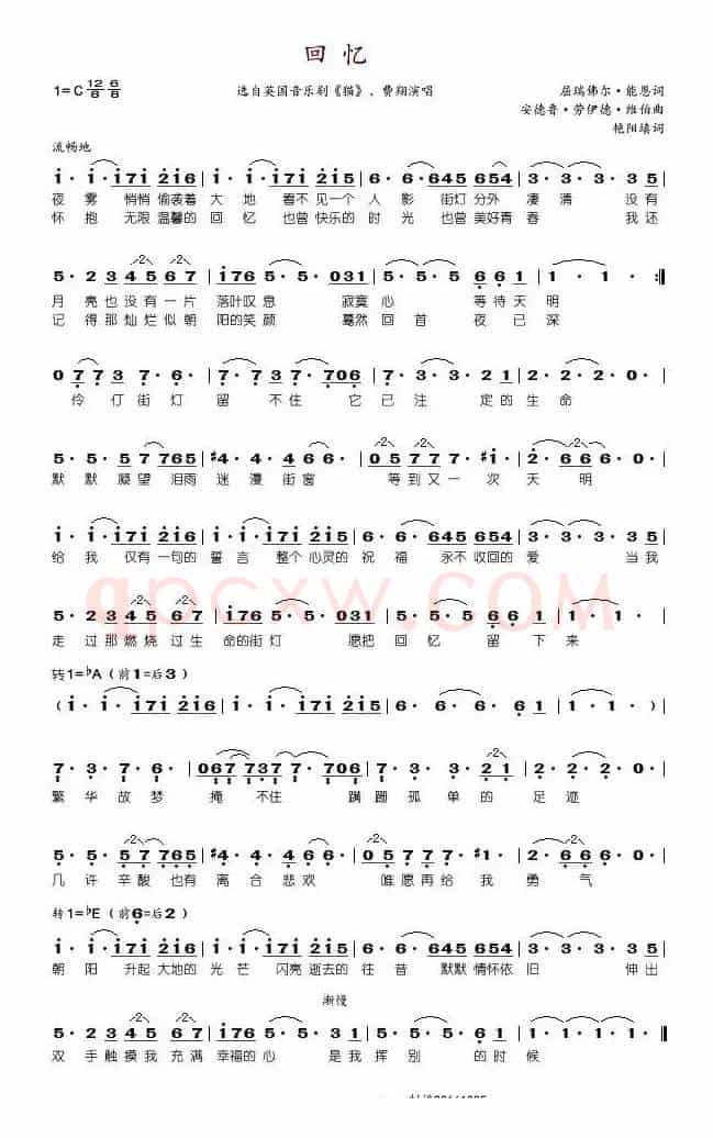 回忆（选自英国音乐剧《猫》）