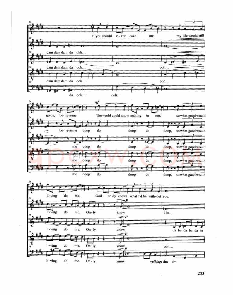 GOD ONLY KNOWS（合唱 正谱）