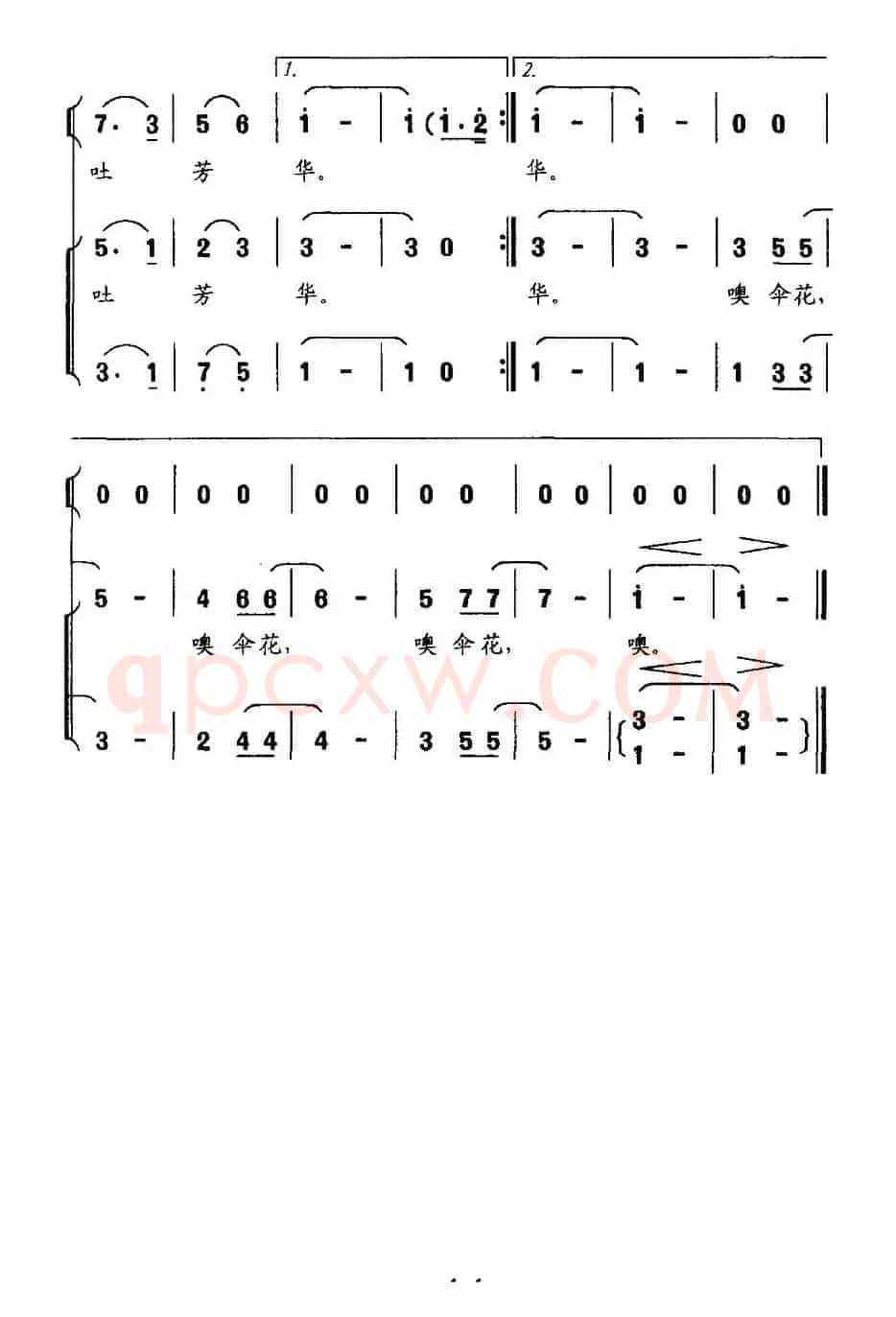 伞花情（独唱+伴唱）