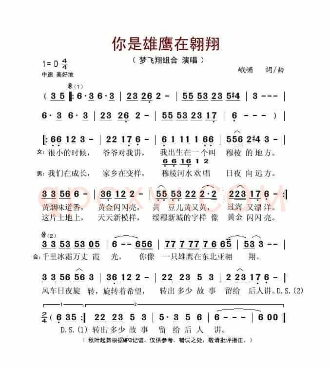 你是雄鹰在翱翔