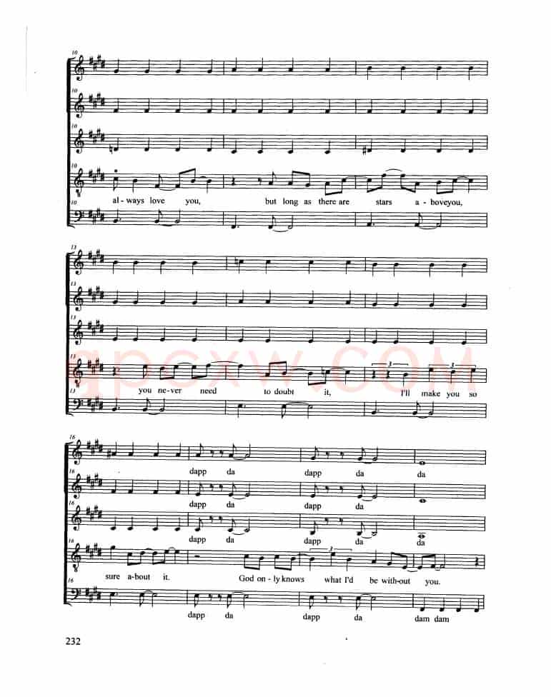GOD ONLY KNOWS（合唱 正谱）