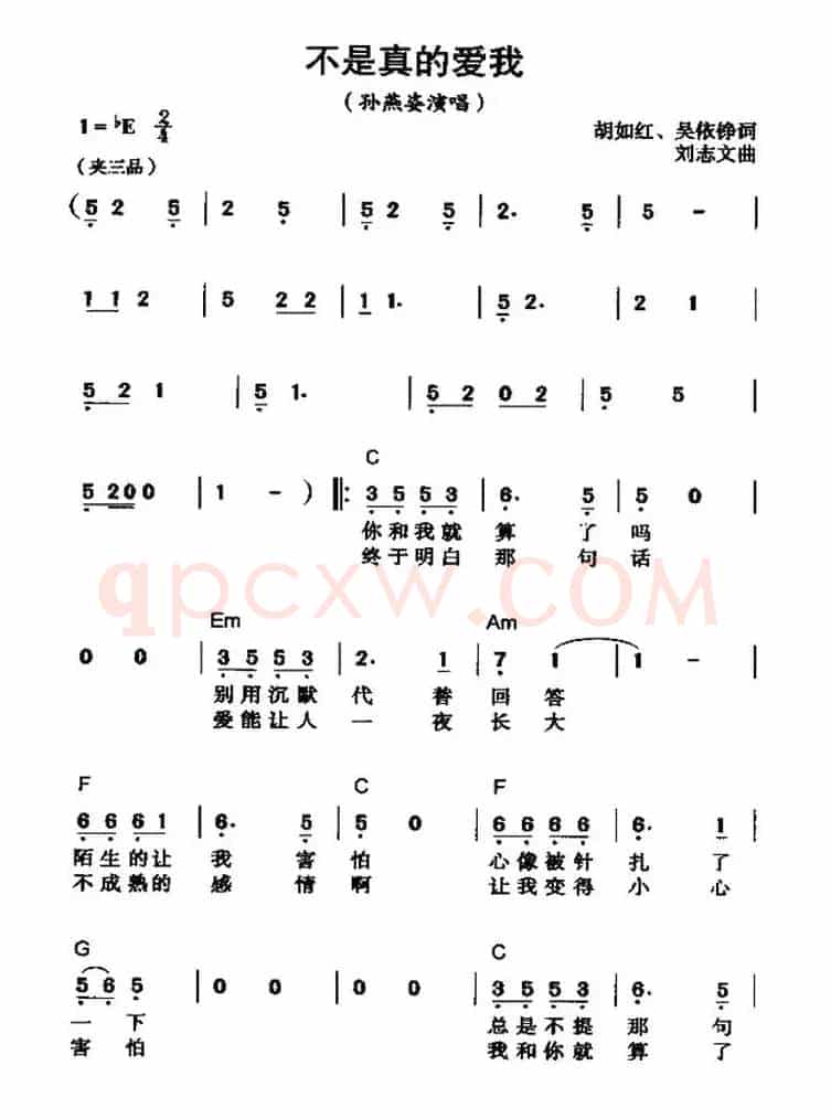 不是真的爱我
