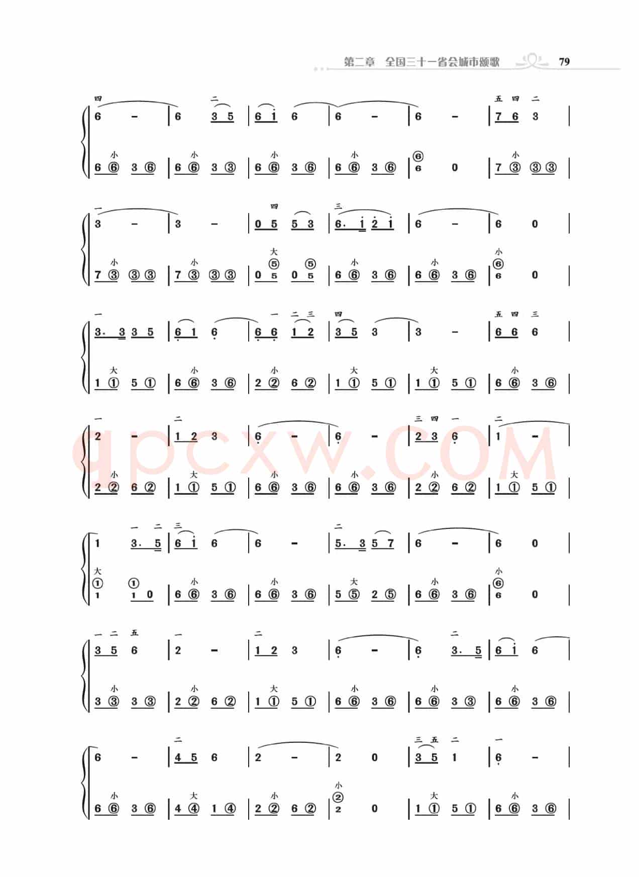 手风琴基础训练附录31首省城颂歌（朱国鑫编著）