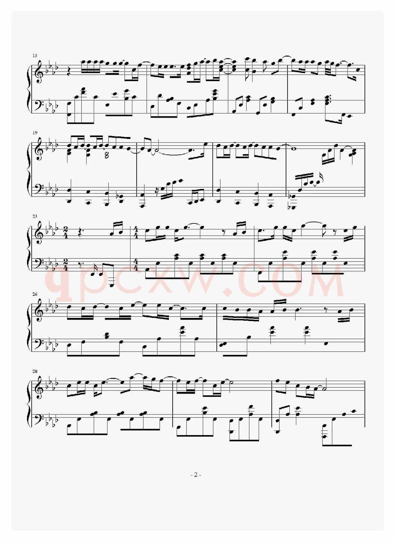 there you will be(《珍珠港》主题曲、钢琴谱)