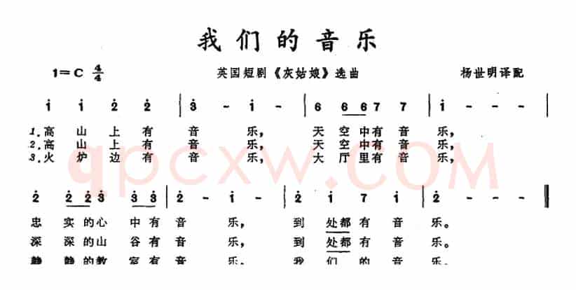 我们的音乐（英国短剧《灰姑娘》选曲）