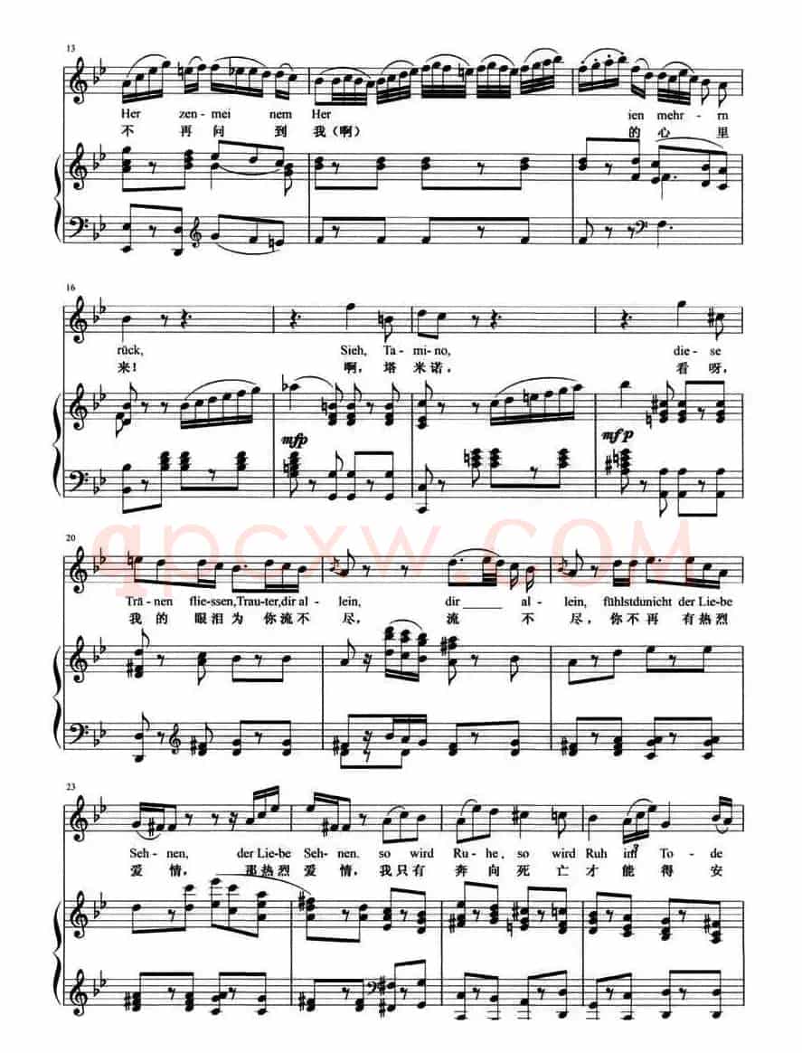 我失去一切幸福（歌剧《魔笛》选曲）