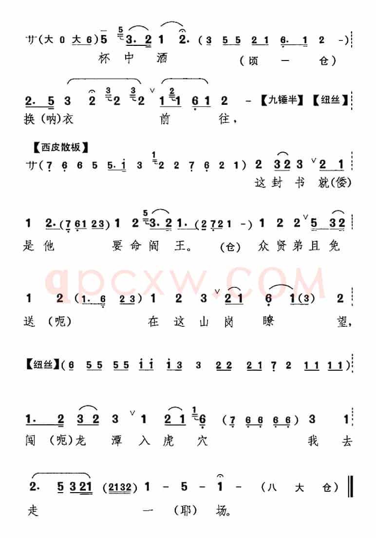 将酒宴摆至在聚义厅上（《盗御马》窦尔墩唱腔）
