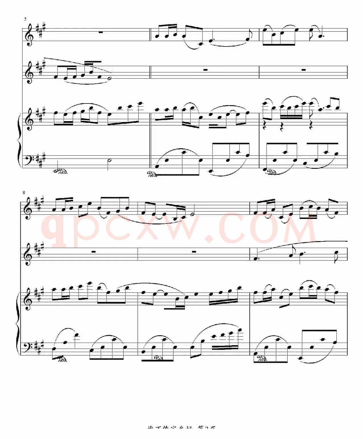 谁不说俺家乡好（电影《红日》插曲、钢琴谱）