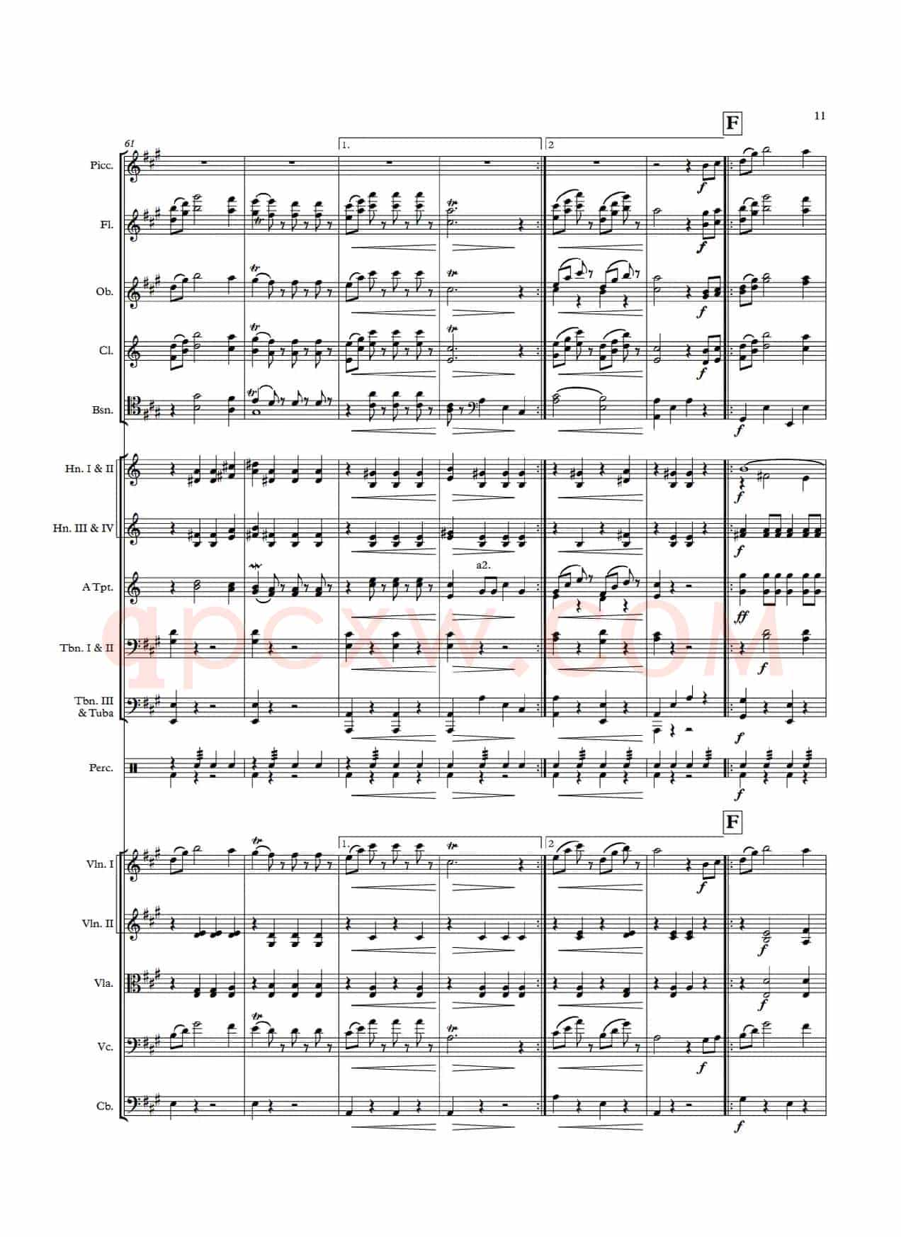《拉德斯基进行曲》总谱（配器：Leopold Weninger）