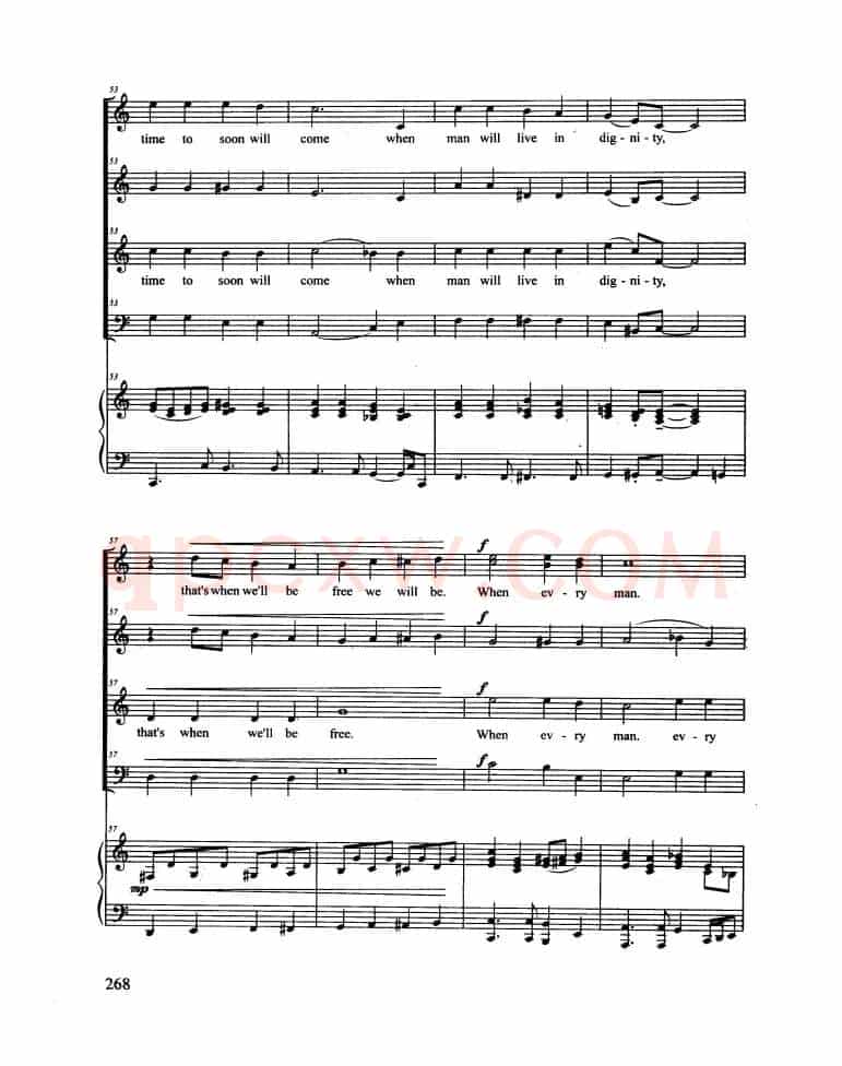 Hymn To Freedom（合唱 正谱）